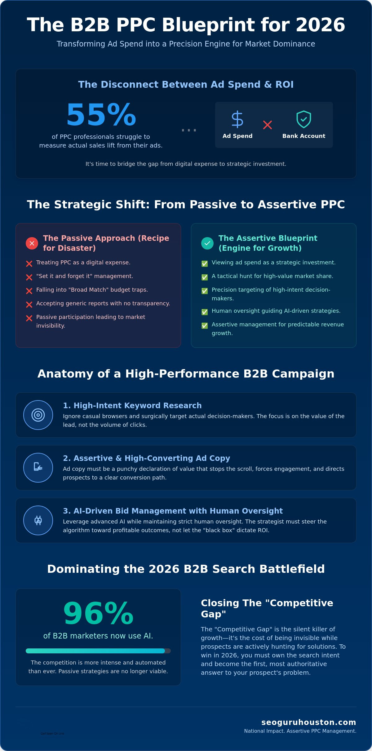 B2B PPC Agency Houston: The Assertive Blueprint for National Market Dominance in 2026